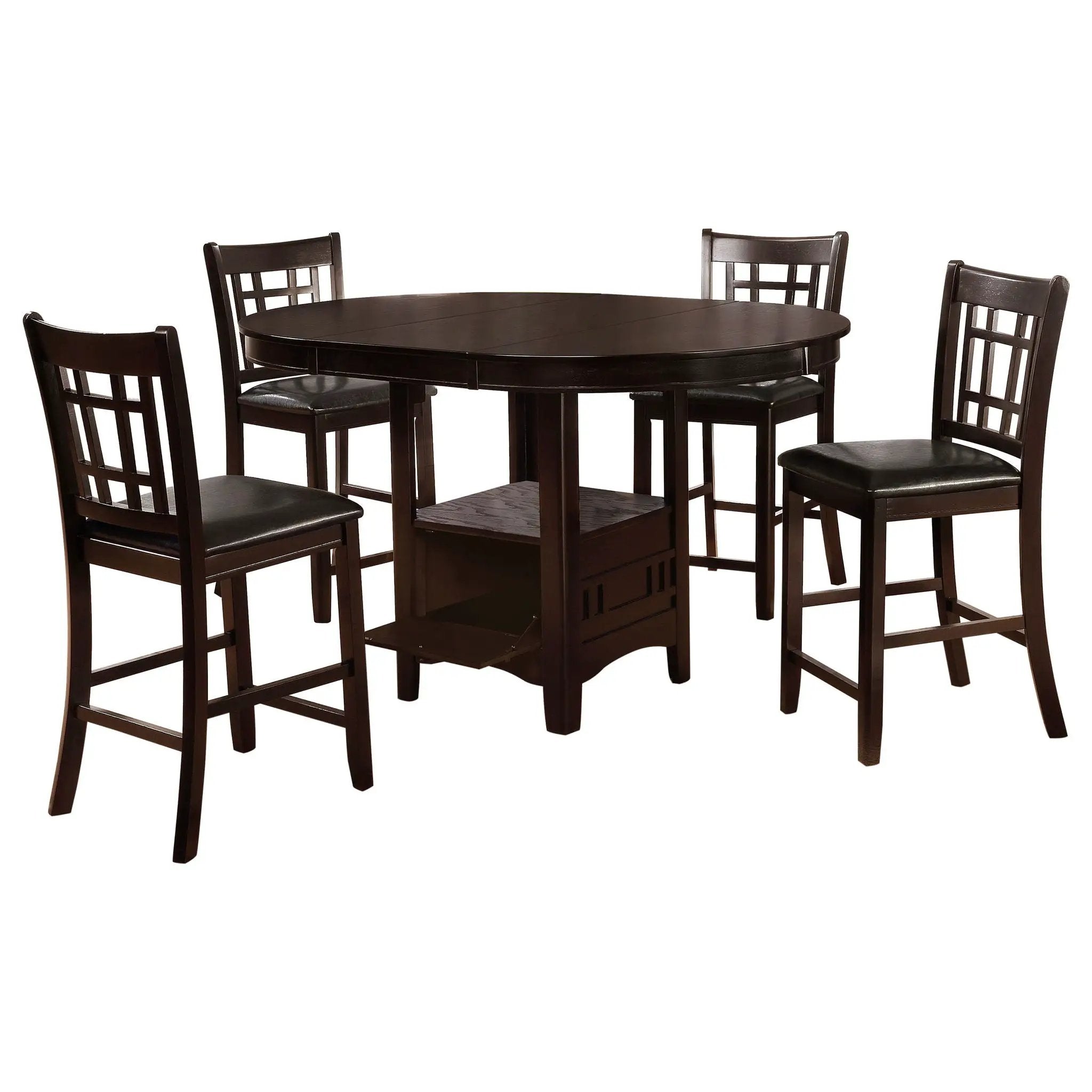 Lavon 5-piece Oval Counter Height Dining Set Espresso by Unique Piece Furniture