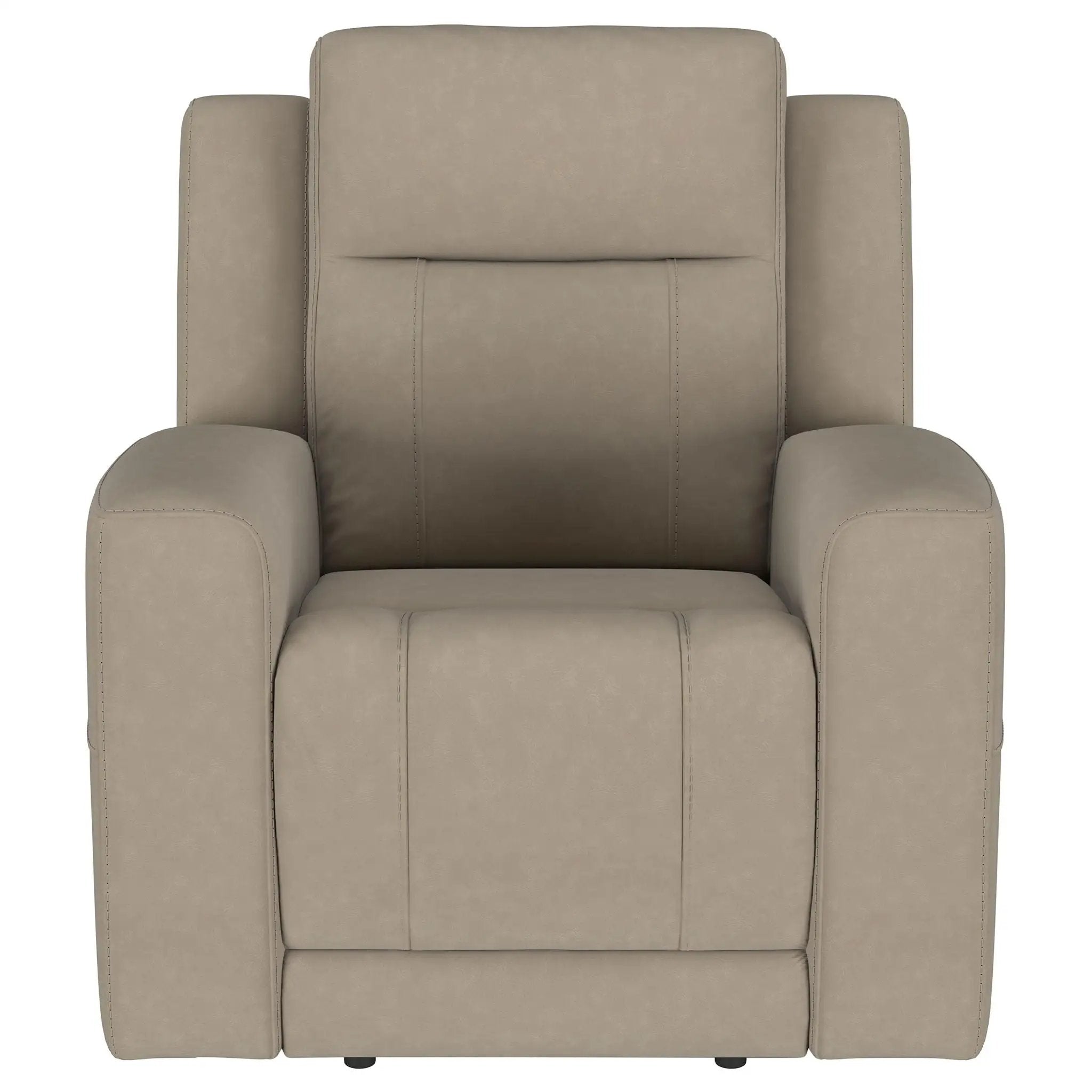 Slater - Upholstered Recliner Chair With Manual Recline - Taupe by HouseOfZazla
