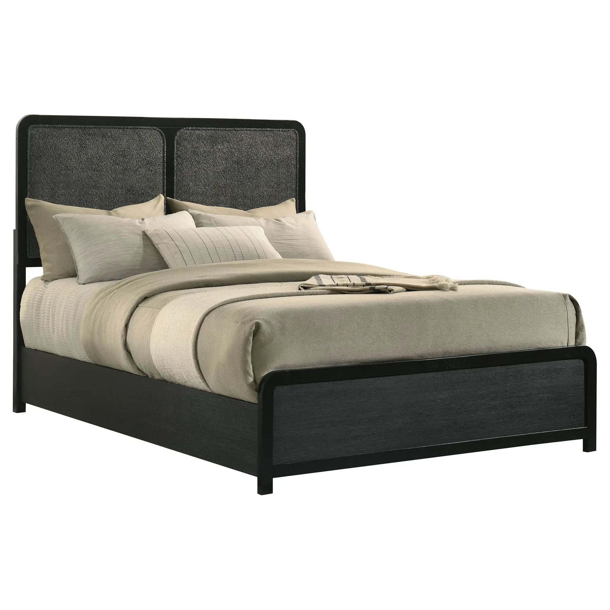 Cavelle 51-inch Upholstered Full Panel Bed Black by Unique Piece Furniture