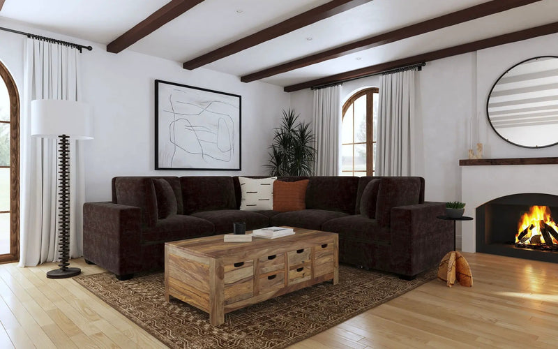 Lakeview 6-piece Upholstered Modular Sectional Chocolate by Unique Piece Furniture