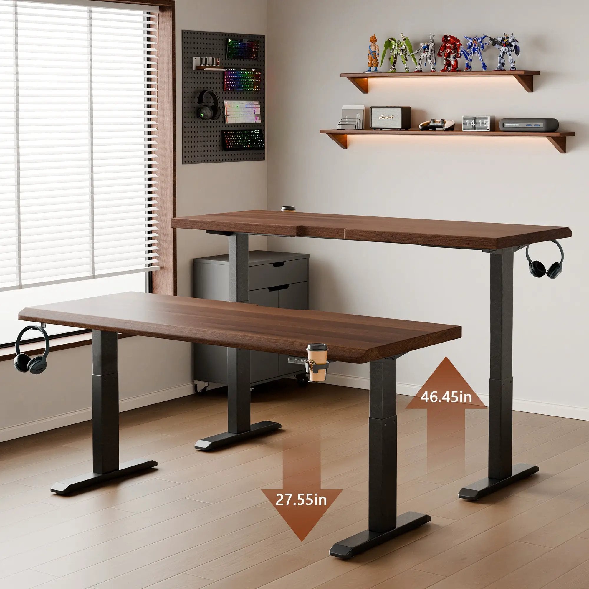 Solid Rubberwood Electric Standing Desk by HouseOfZazla