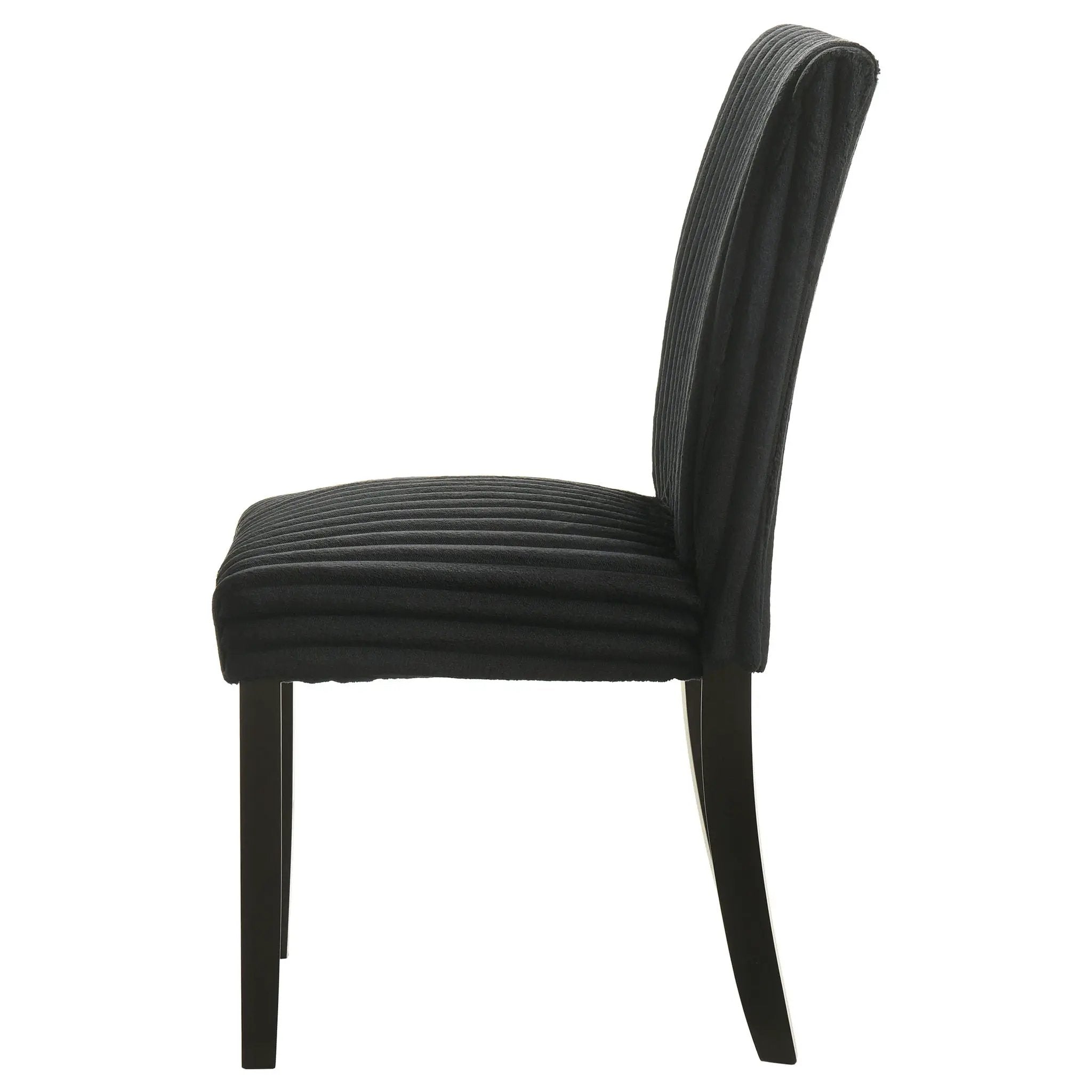Dermott Upholstered Parson Dining Side Chair Black (Set of 2) by Unique Piece Furniture