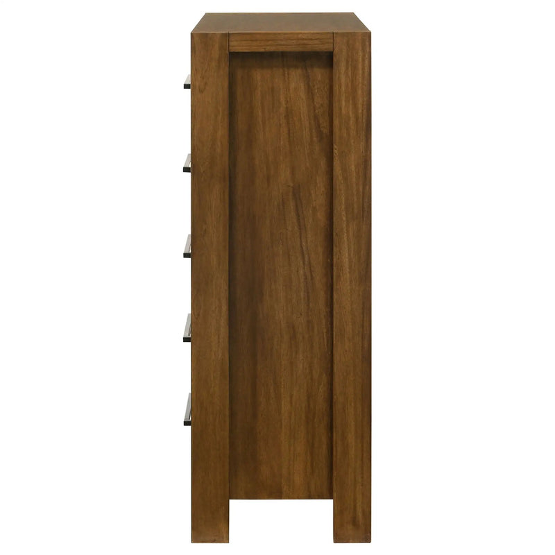 Adderley 5-drawer Bedroom Chest of Drawers Warm Brown by Unique Piece Furniture
