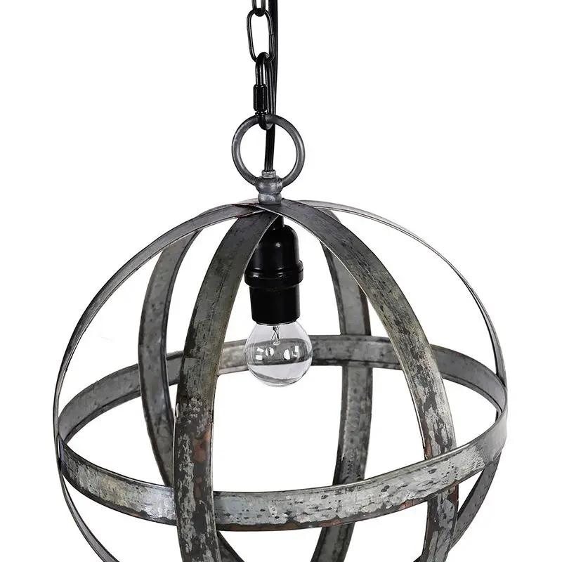 Metal Chandelier, Hanging Light Fixture With Adjustable Chain For Kitchen, Bulb Not Included - Gray by HouseOfZazla