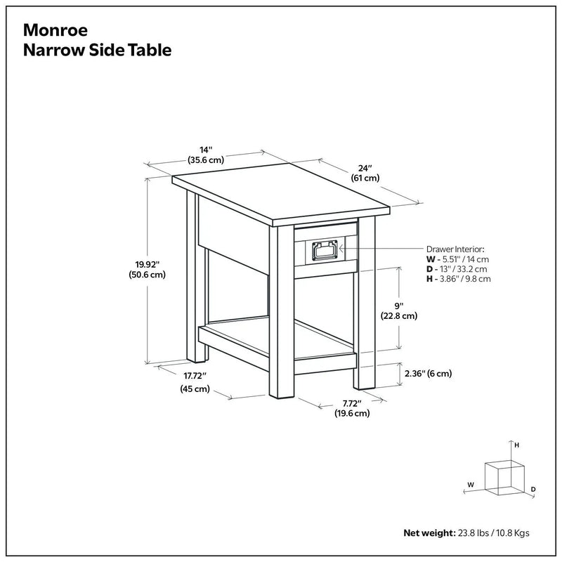 Monroe - Handcrafted Side Table by Unique Piece Furniture