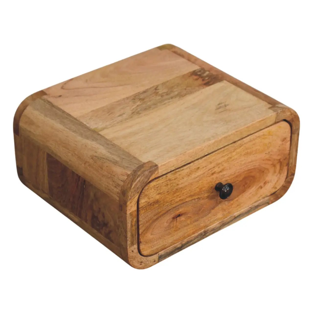Avora Mini Wall-Mounted Oak-ish Nightstand, 1-Drawer by HouseOfZazla