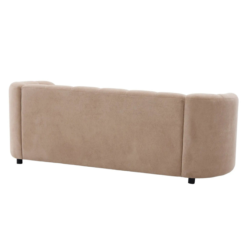 Mirelle 80 in. Modern Curved Velvet Sofa Couch by HouseOfZazla
