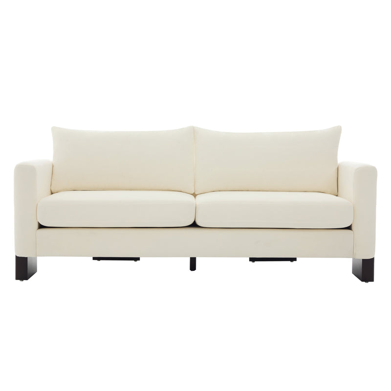 Modern Sofa Couch Stylish 3-Seater Sofa with Rubberwood Legs by HouseOfZazla