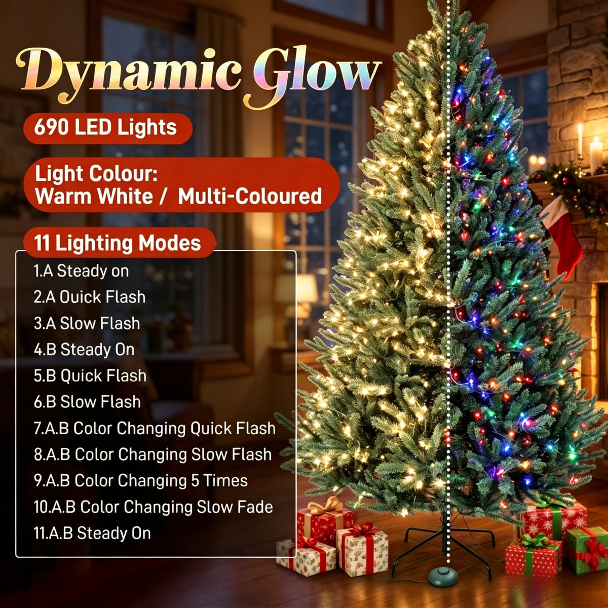 Prelit Colorado Christmas Tree with Built-In Lights - Green, photo 2 of 9