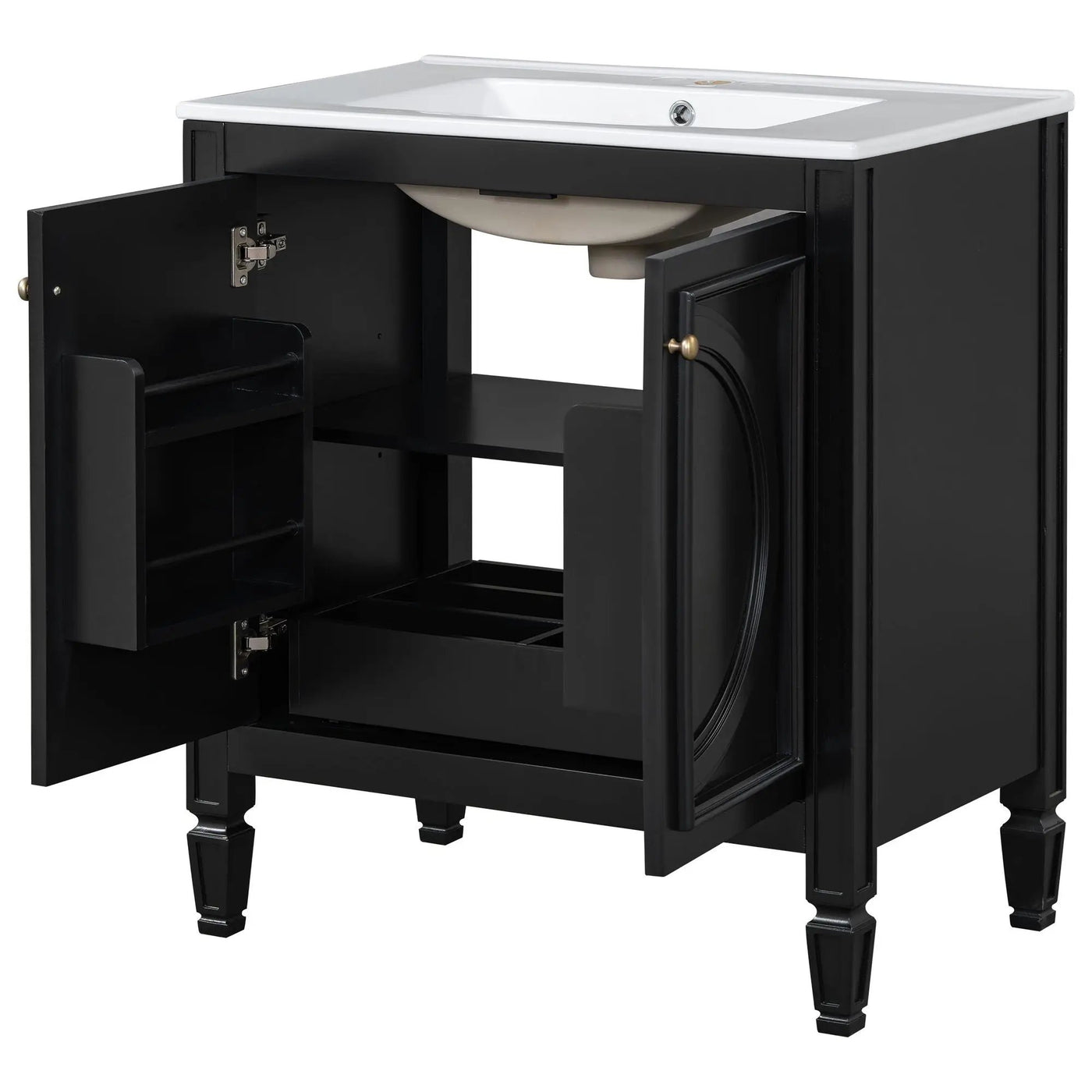 Double Sink Bathroom Vanity Set with Wall Mount Mirror Cabinet by HouseOfZazla