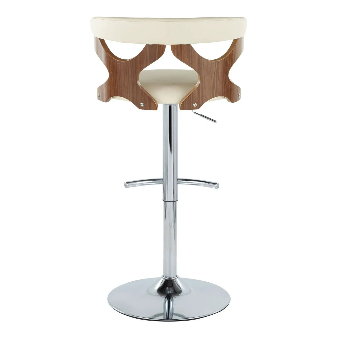 Gardenia - Mid Century Modern Adjustable Barstool With Swivel With Rounded T Footrest (Set of 2) by HouseOfZazla