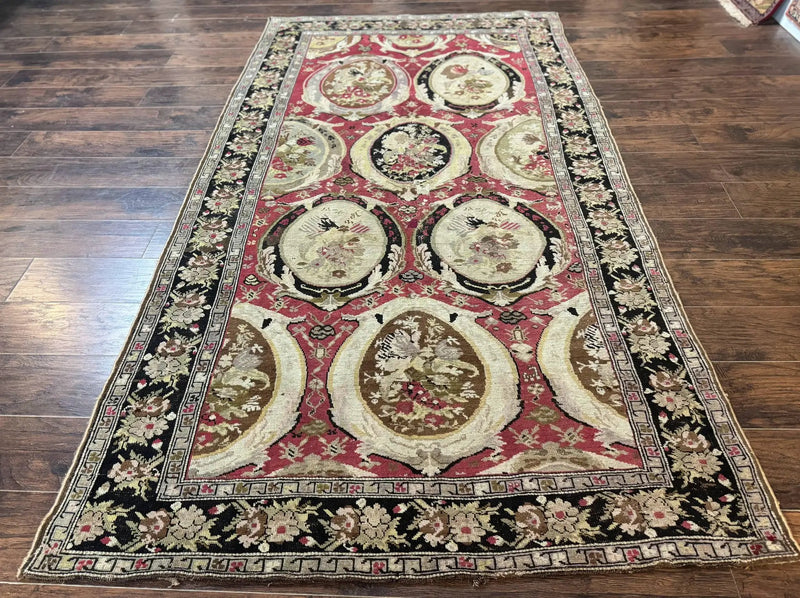 Antique Caucasian Karabakh Rug 5x10 by Jewel Rugs