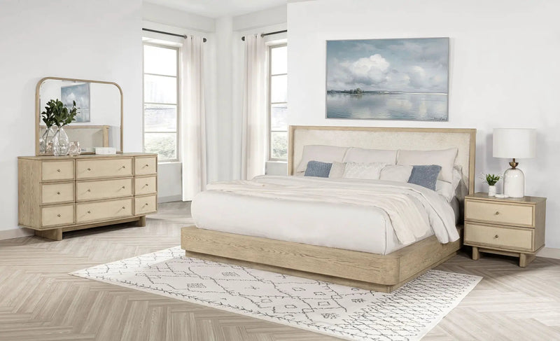 Kailani 4-piece Queen Bedroom Set Beige Oak by Unique Piece Furniture