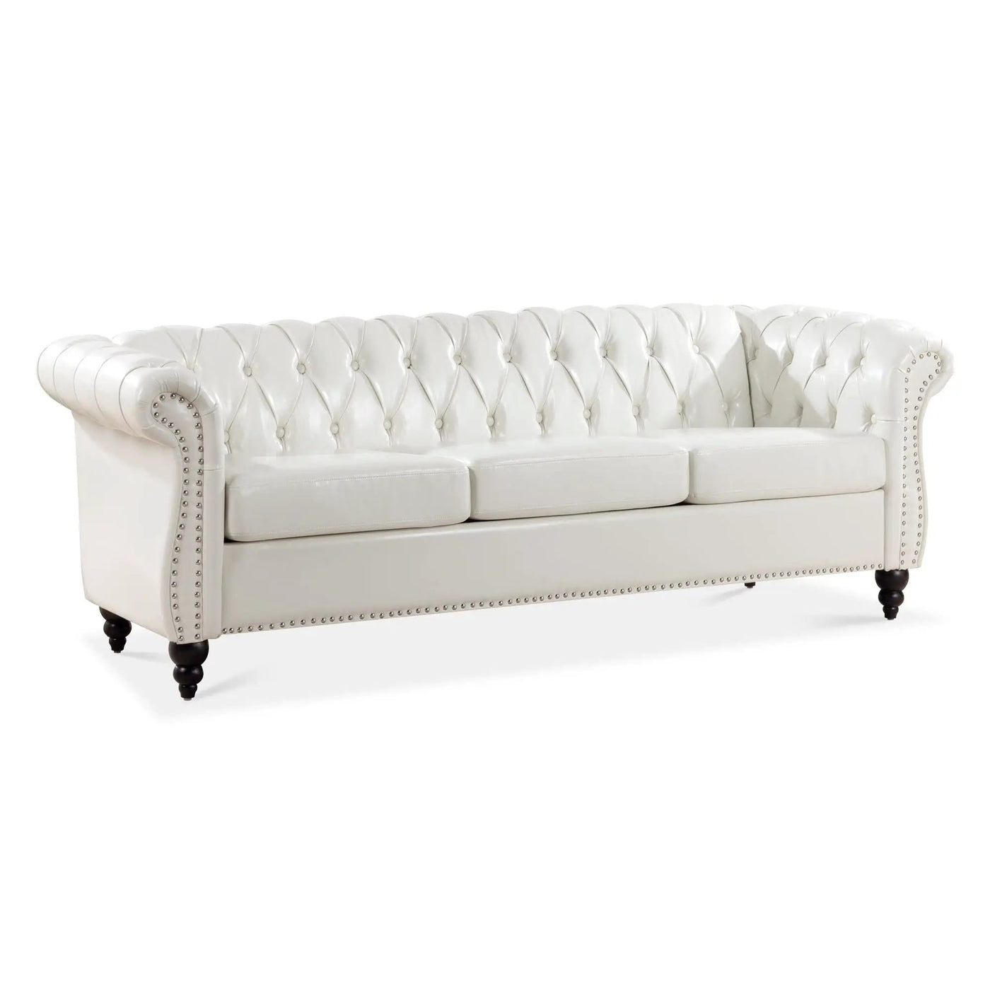 Rolled Arm Chesterfield 3 Seater Sofa by HouseOfZazla