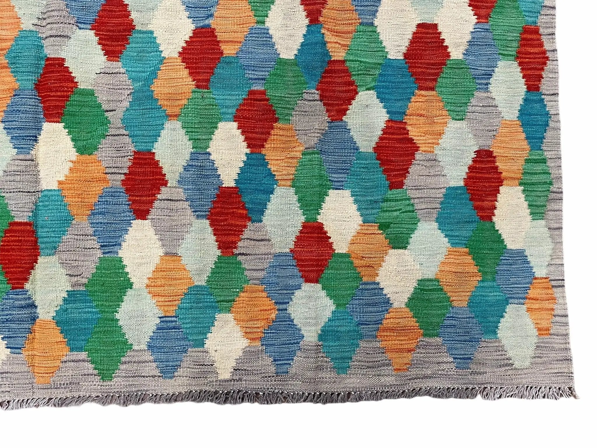 6.5 x 9.5 Colorful Chobi Kilim Rug 6 x 9 Multicolor Turkish Kilim Rug 7x10 Chobi Kilim Rug Playroom Rug Wool Kilim Rug 6x9 New Tribal Kilim by Jewel Rugs