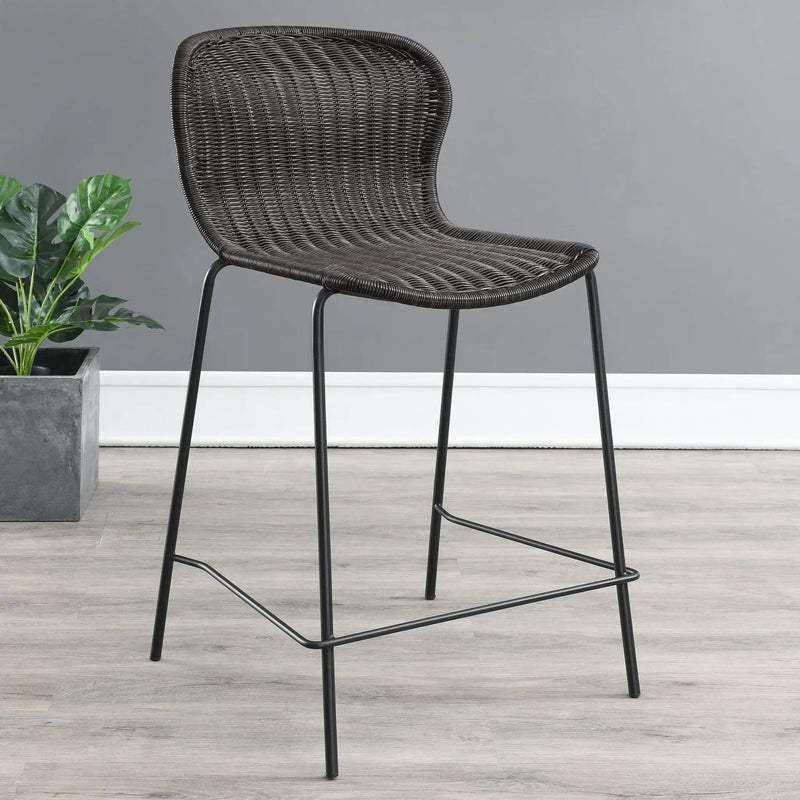 Mckinley - Counter Chair (Set of 2) Seat - Brown by HouseOfZazla