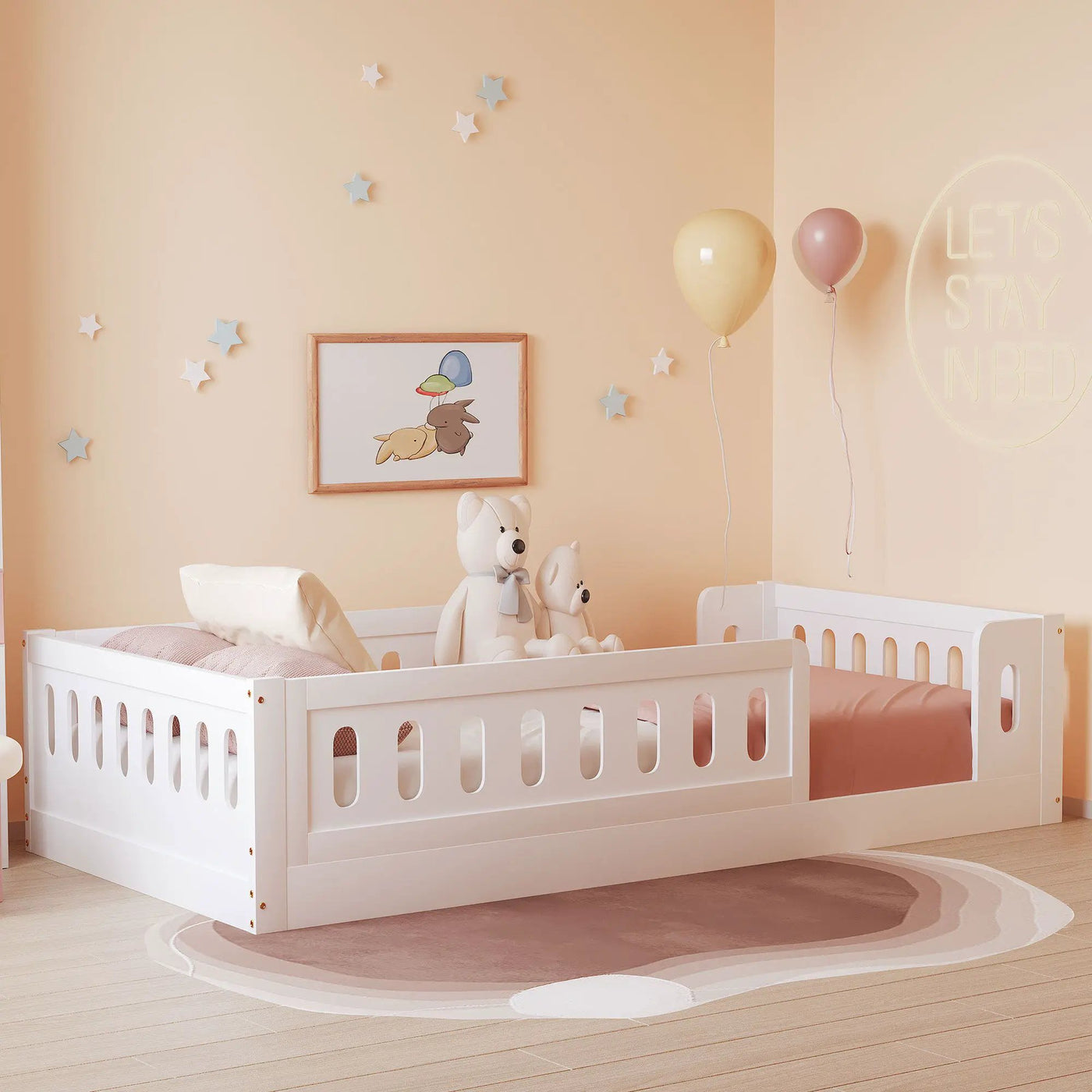 Platform Bed With Guardrail by HouseOfZazla