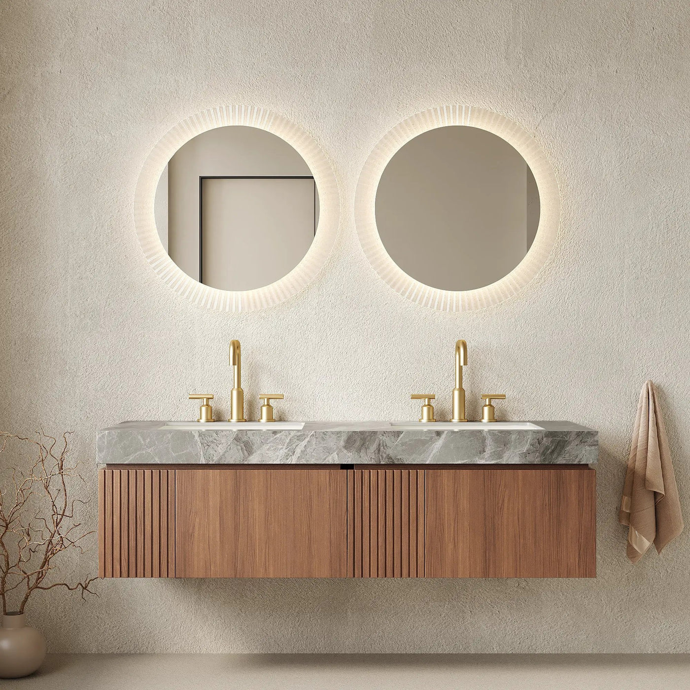 MURI 60" Bathroom Vanity & Sink, Floating Plywood Storage Cabinet by HouseOfZazla