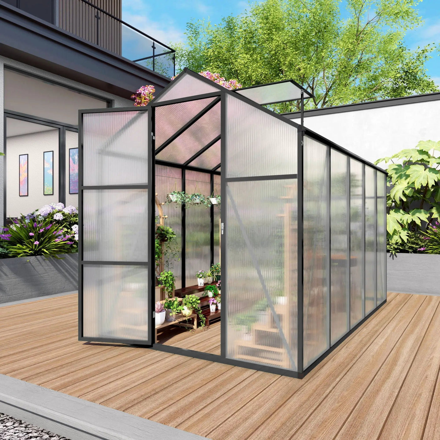 Gain Height Windproof Greenhouse With Raised Base by HouseOfZazla