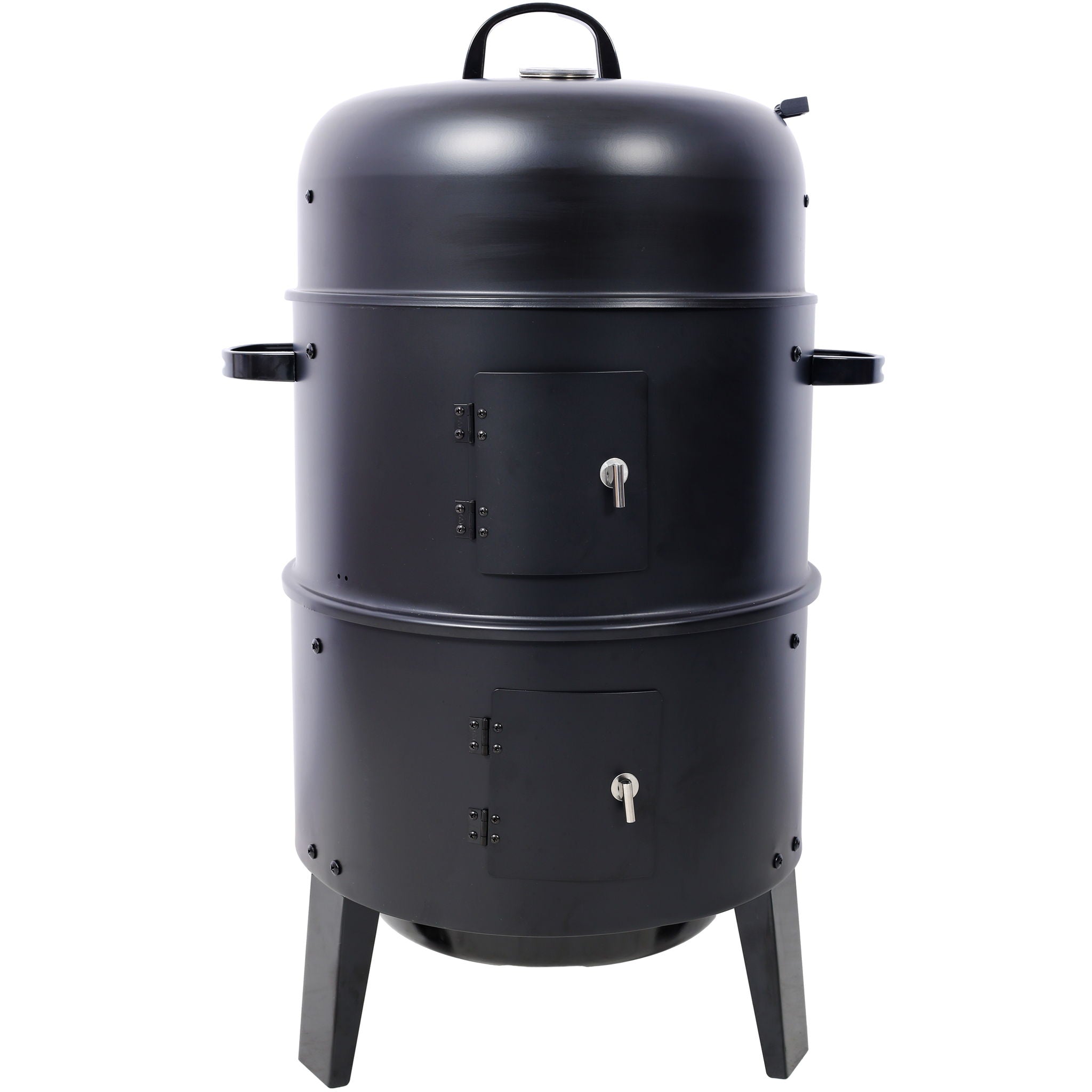 Portable Charcoal Smoker Grill For Outdoor Cooking - Black by HouseOfZazla