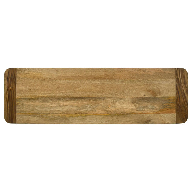 Maverick Wood Dining Bench Natural Mango and Black by Unique Piece Furniture