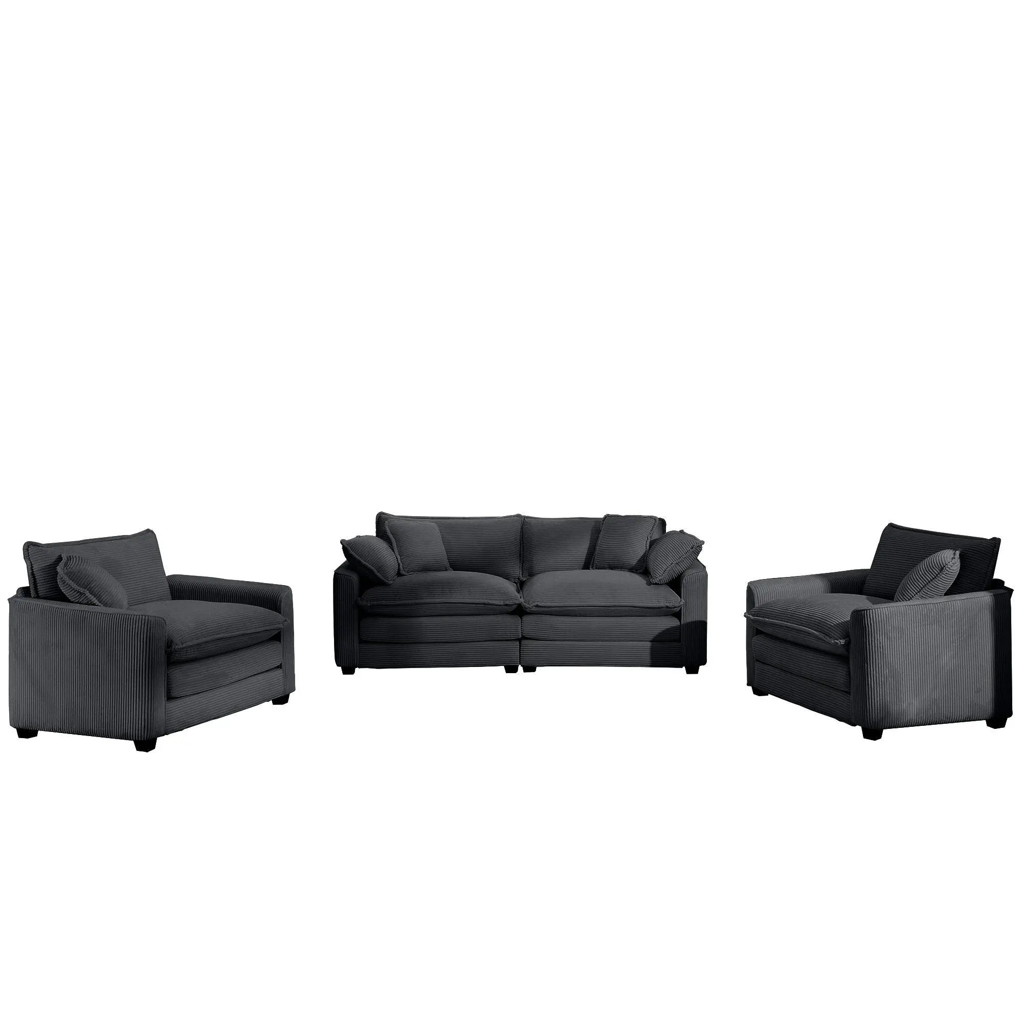 Elegant Oversized Sectional Sofa Set With Deep Seats And Flexible Layout by Unique Piece Furniture
