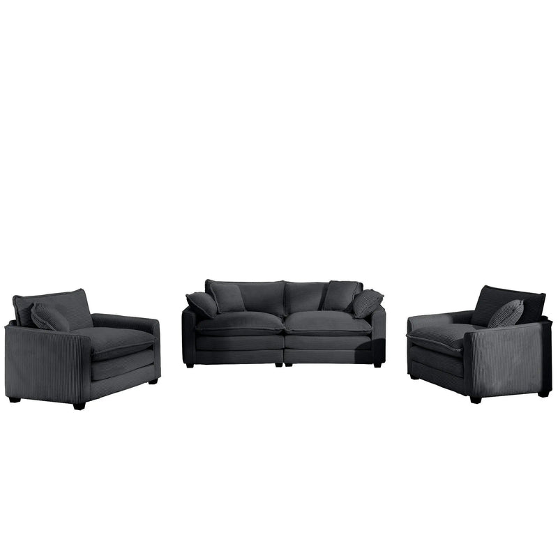Elegant Oversized Sectional Sofa Set With Deep Seats And Flexible Layout by Unique Piece Furniture