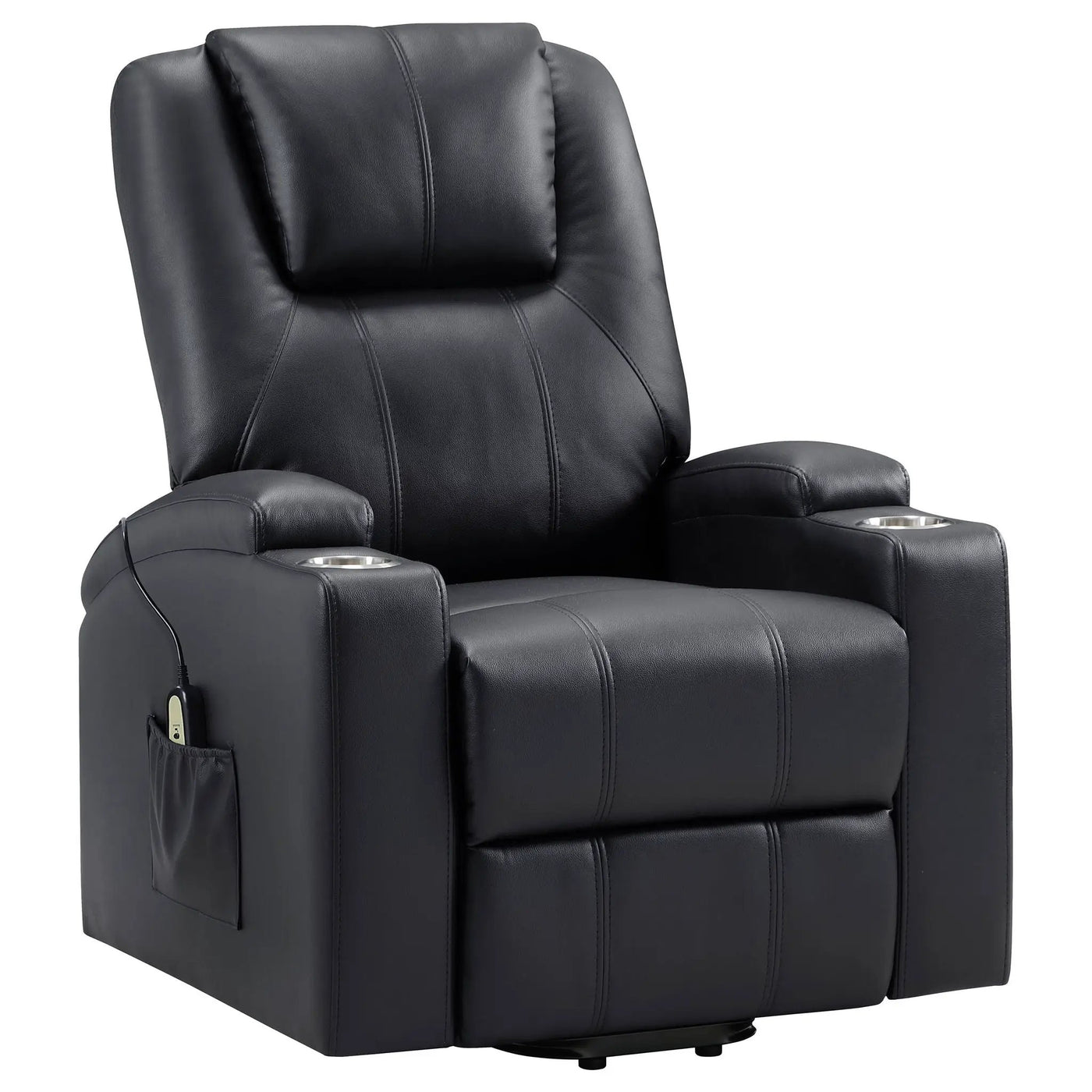 Macklin - Power Lift Massage Recliner With Heat And Dual Cupholders by Unique Piece Furniture