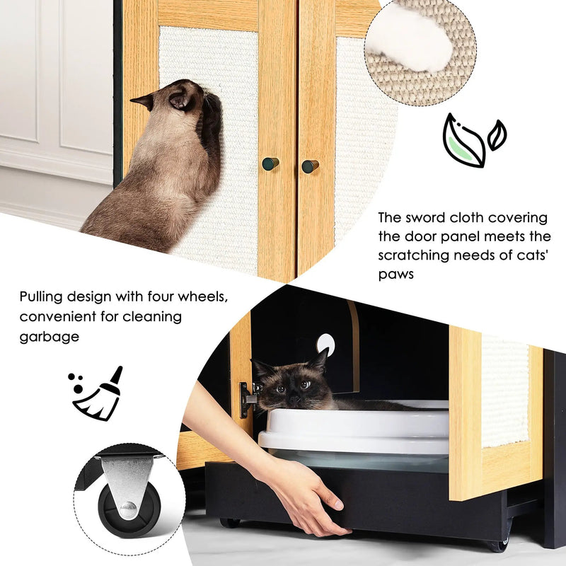 Double Litter Box Enclosure for Cats by HouseOfZazla