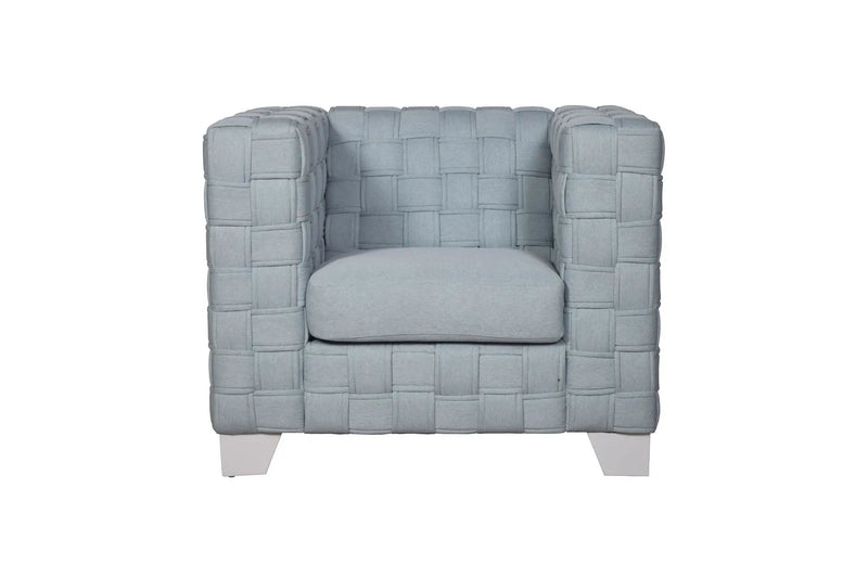 Saree - Chenille Chair - Light Blue by Unique Piece Furniture