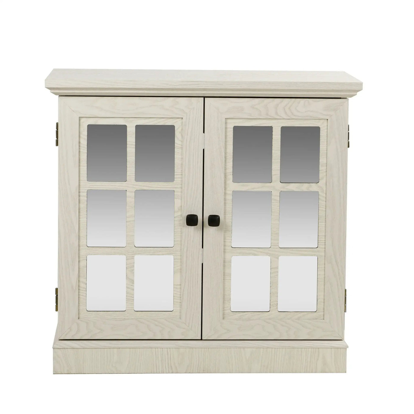 Sideboard Cabinet With Mirrored Doors, Adjustable Shelf, Metal Handles by HouseOfZazla