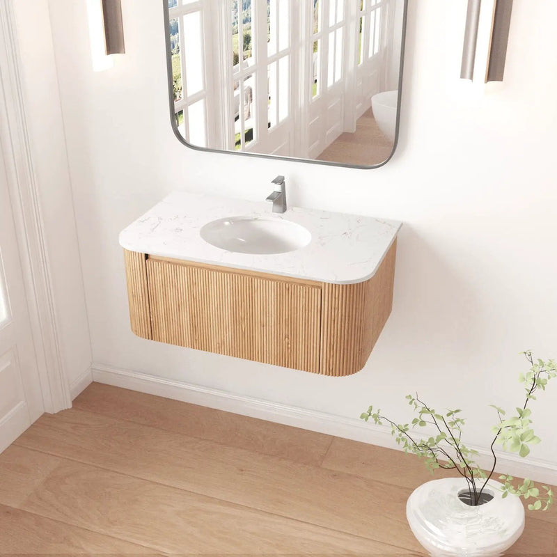 Wall Mounted Bathroom Vanity With Sink