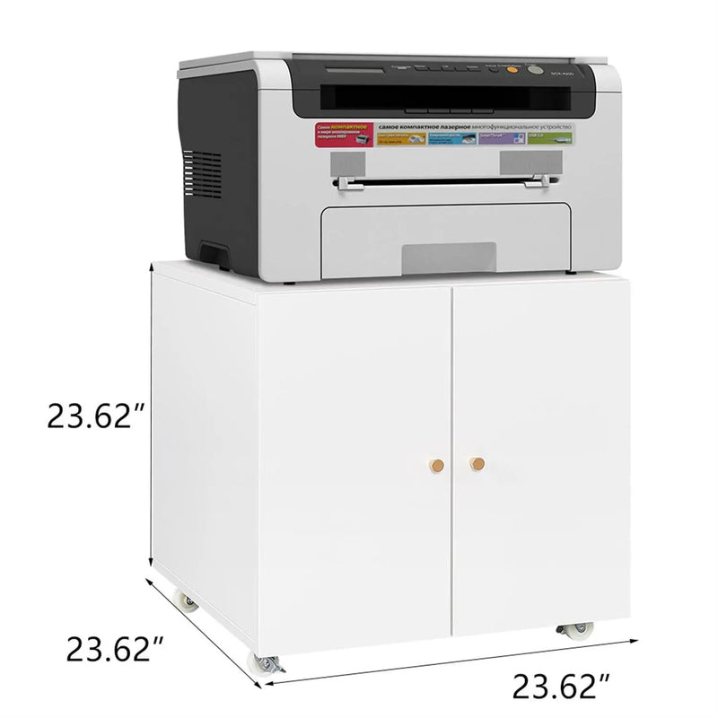 Office Furniture Copier Cabinet 2 Door Steel Copier Stand Mobile Pedestal File Printer Stand by HouseOfZazla