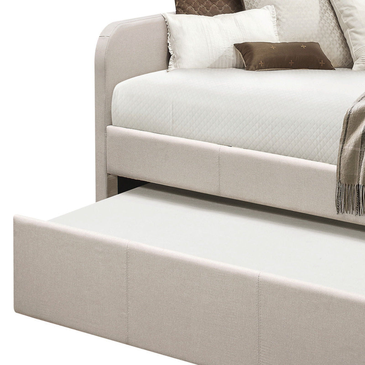 Twin Daybed with Trundle and Upholstered Design - Fog, photo 8 of 14