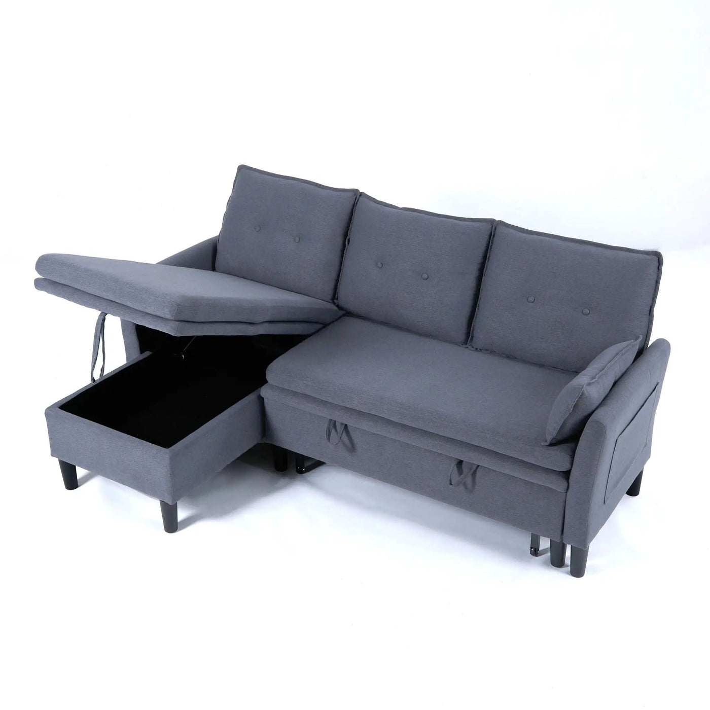 L-Shaped Reversible Chaise Sectional Sofa With Storage by HouseOfZazla