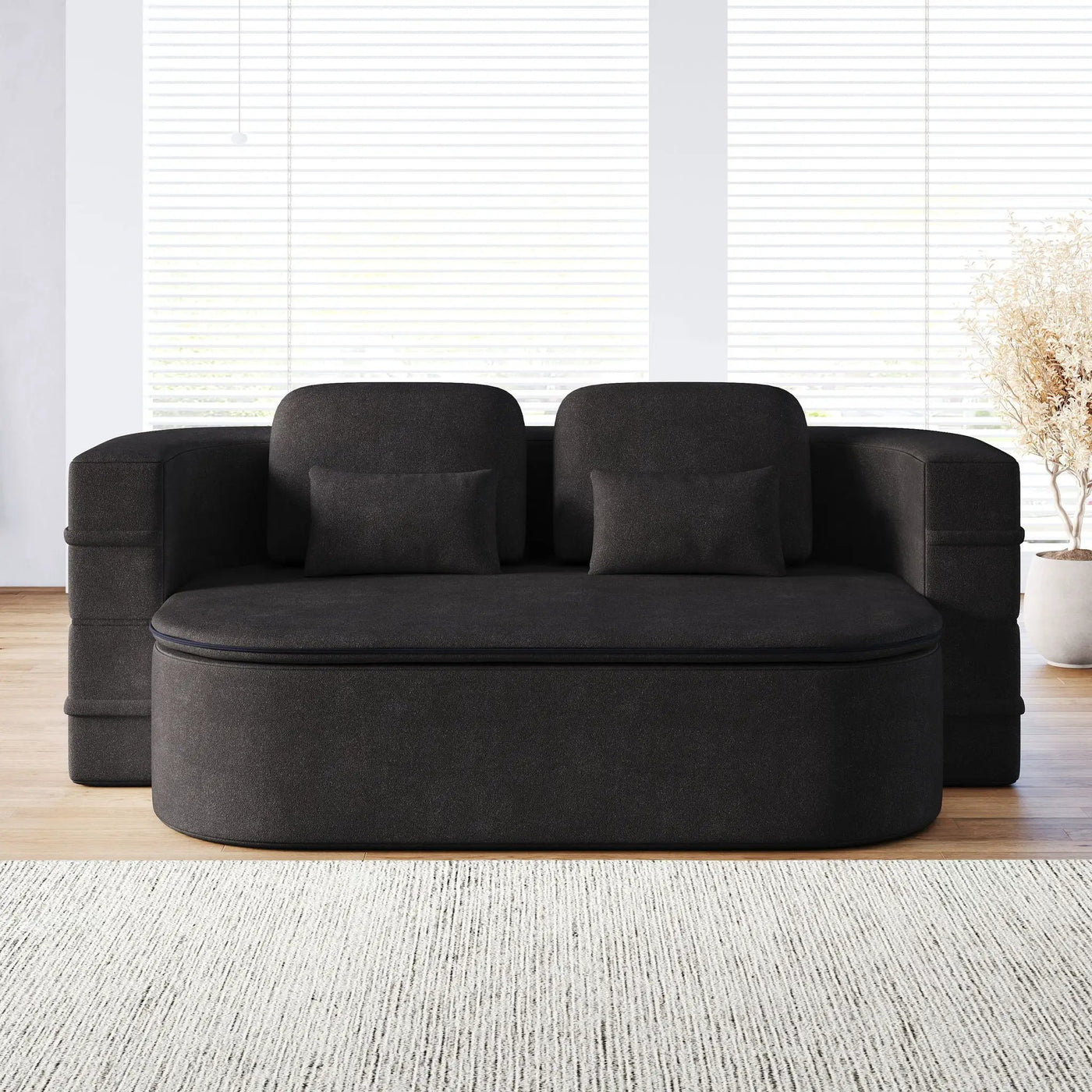2 In 1 Foldable Sofa Bed With Multi Functional Blanket, Floor Lounge Sofa by HouseOfZazla