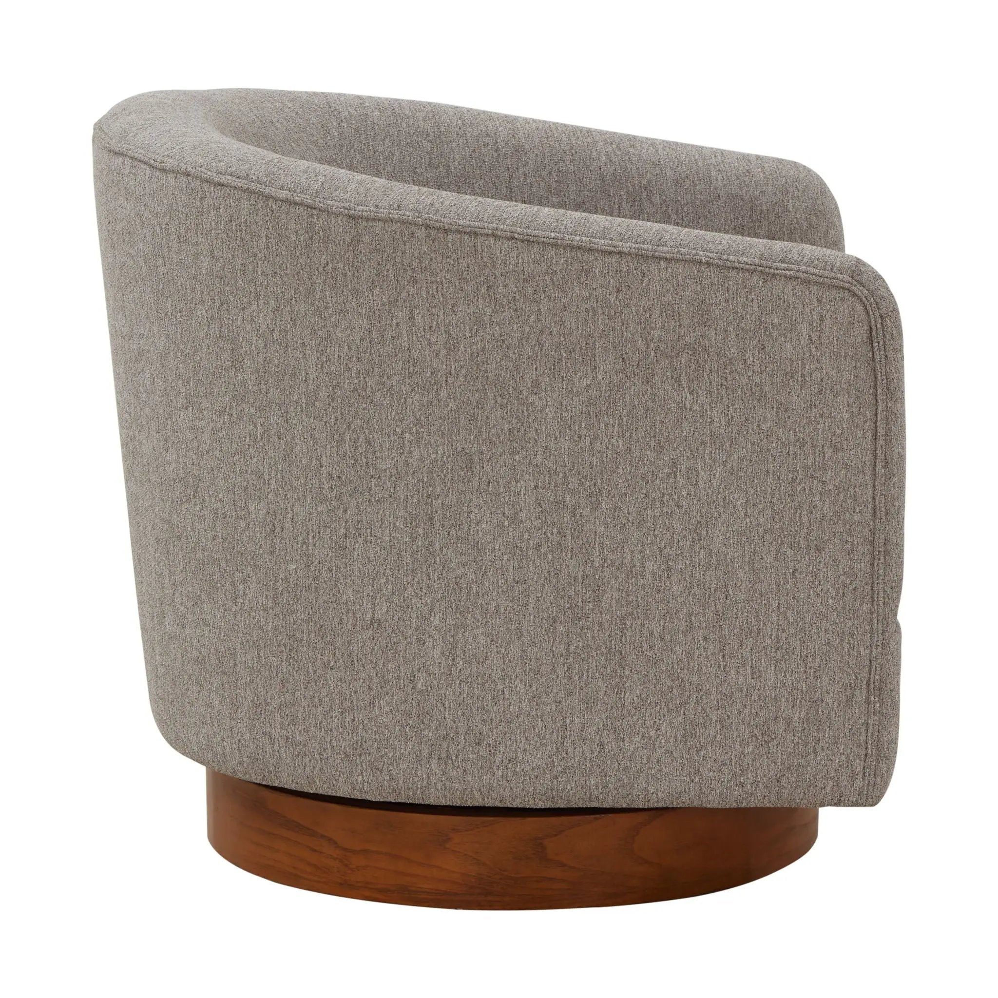 Miramar - Swivel Barrel Chair With Wooden Base by HouseOfZazla