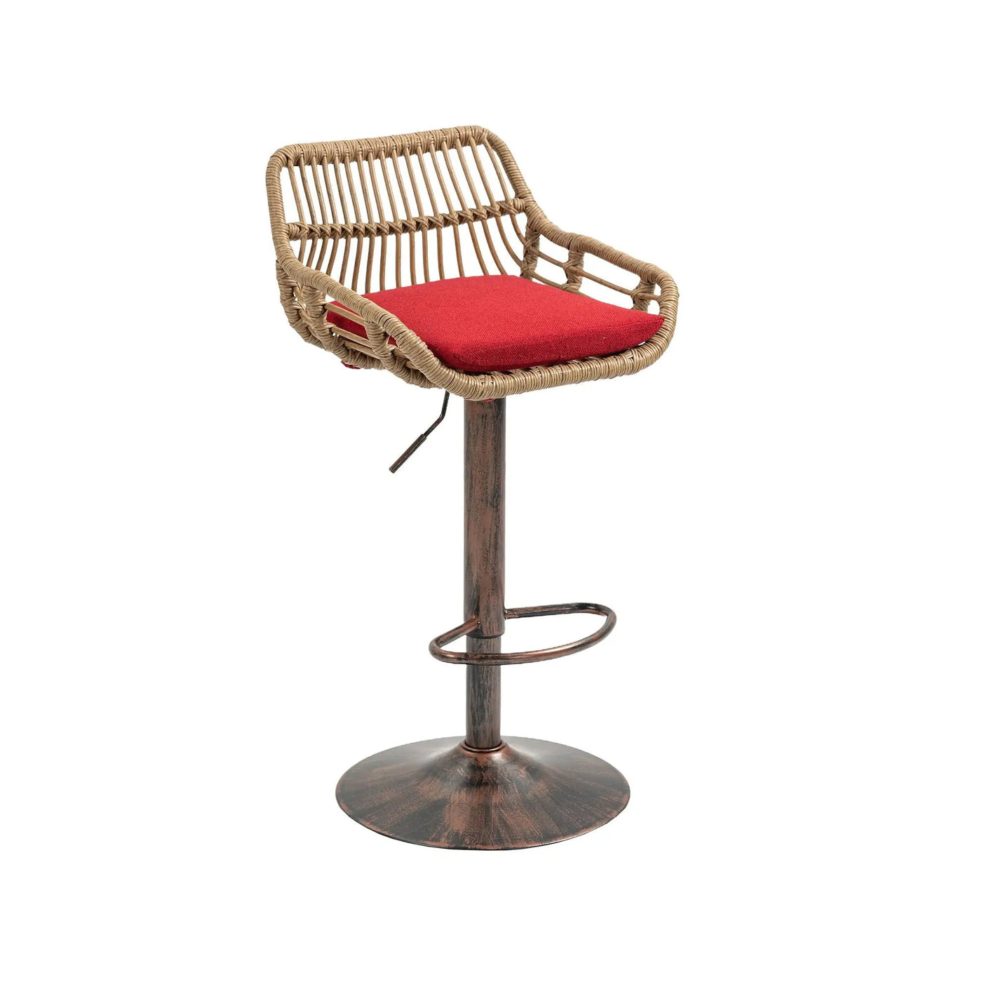 Modern Swivel Bar Stools Adjustable Counter Chairs With Footrest (Set of 2) by Unique Piece Furniture