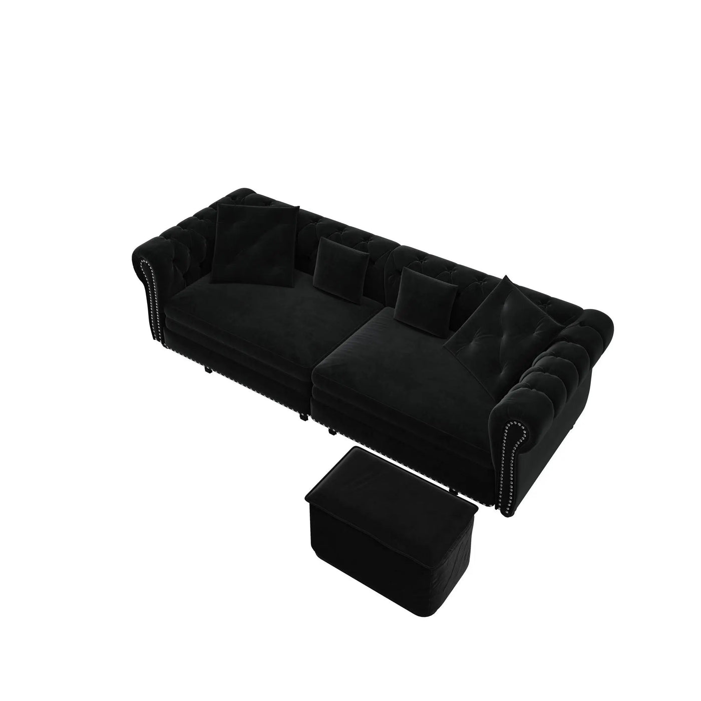 3 In 1 Convertible Sleeper Sofa Bed With Movable Ottoman by HouseOfZazla