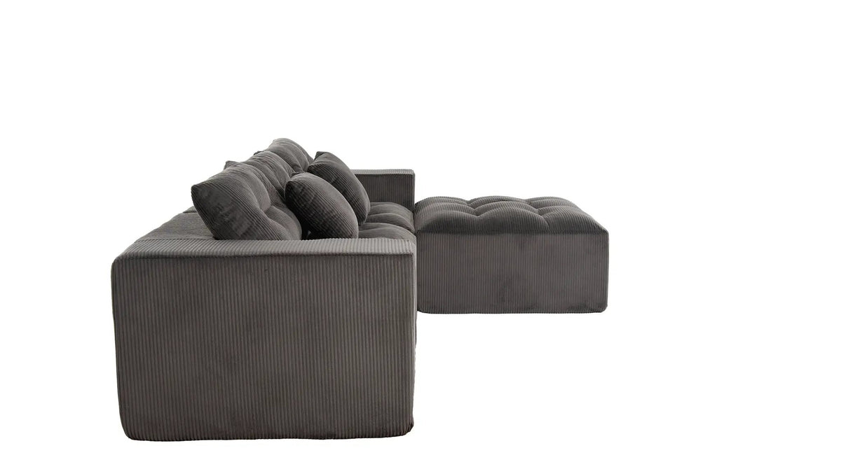 101" L-Shaped Modular Compression Sofa by HouseOfZazla