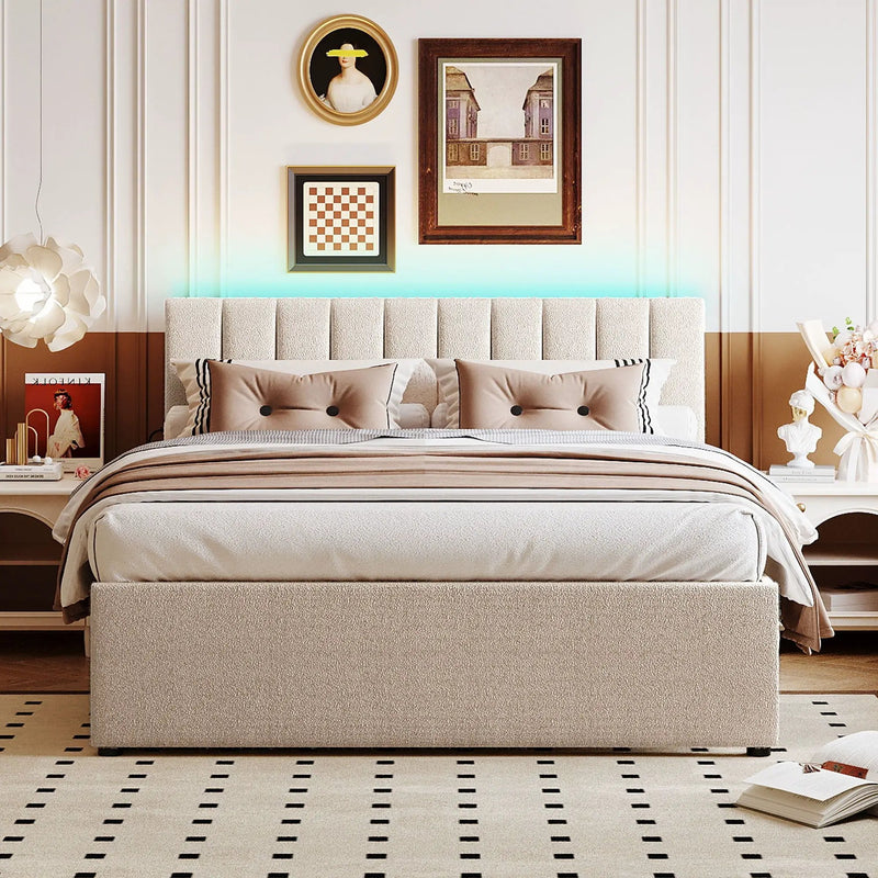 Upholstered Platform Bed With Trundle by Unique Piece Furniture