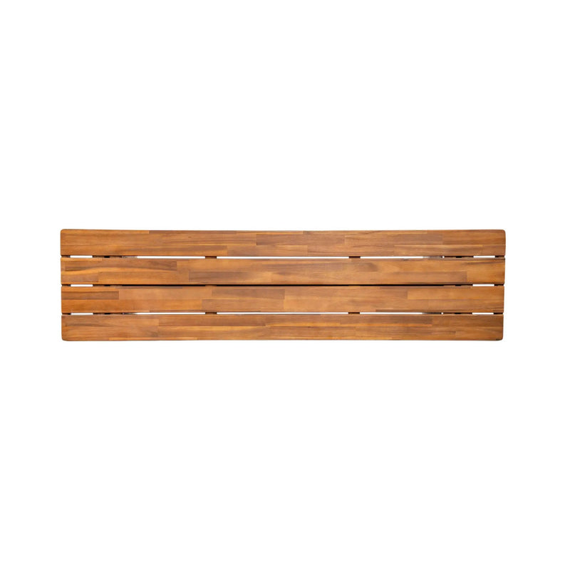 Outdoor Acacia Wood Bench Set of 2 with Teak Finish by HouseOfZazla