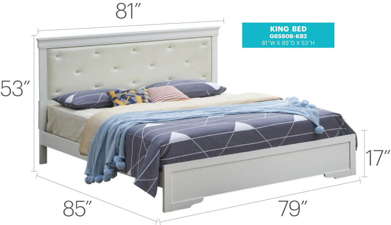 Chic Elegantly Designed Transitional Bed by Unique Piece Furniture