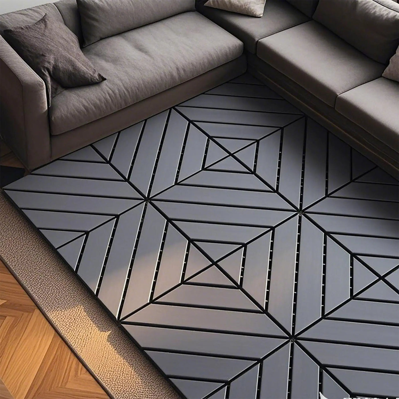 Durable Plastic Interlocking Deck Tiles, Waterproof Outdoor And Indoor Use by HouseOfZazla