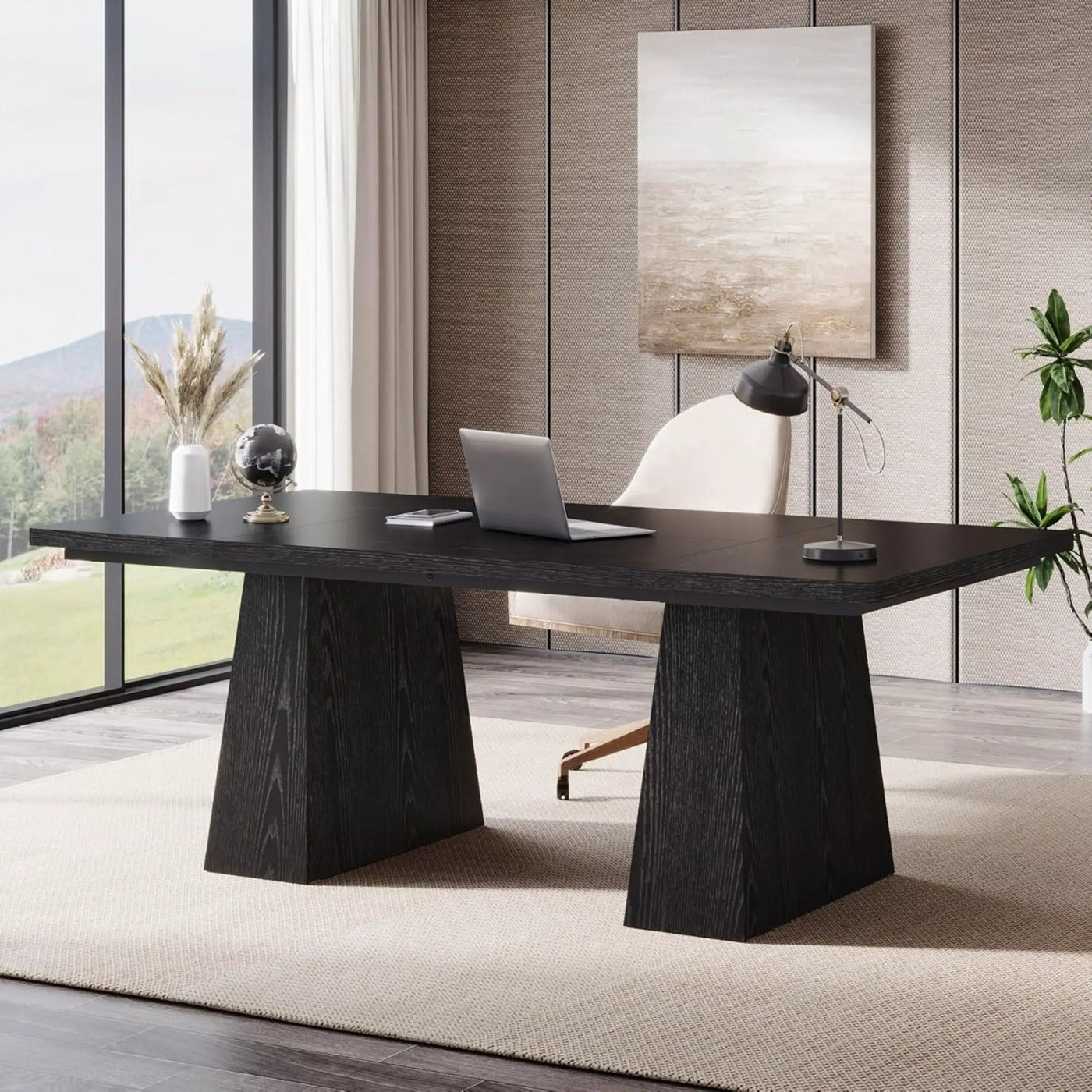Executive Desk, Workstation With Double Pedestal For Home Office by HouseOfZazla