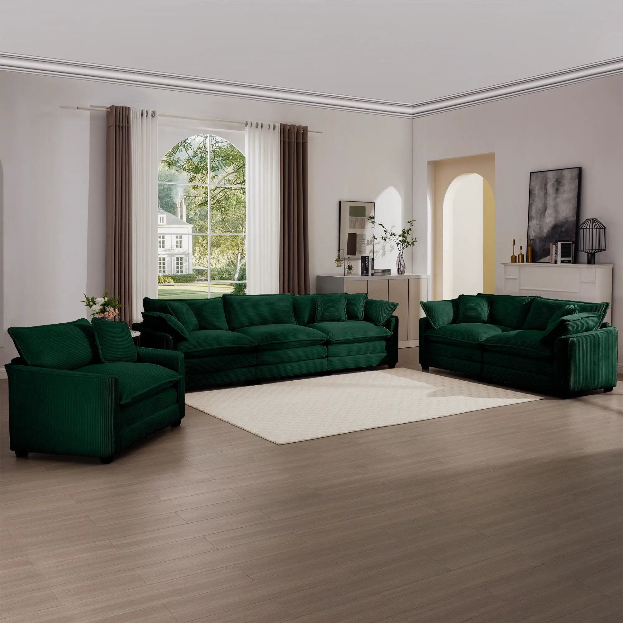 Elegant Oversized Sectional Sofa Set With Deep Seats And Flexible Layout by Unique Piece Furniture
