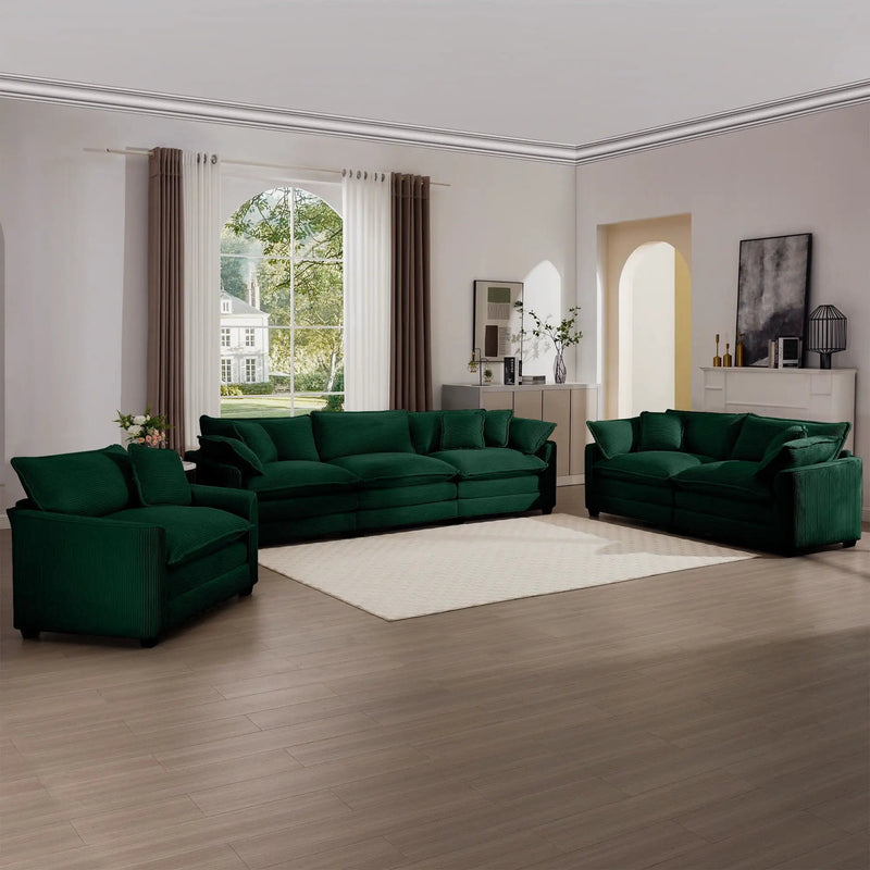 Elegant Oversized Sectional Sofa Set With Deep Seats And Flexible Layout by Unique Piece Furniture