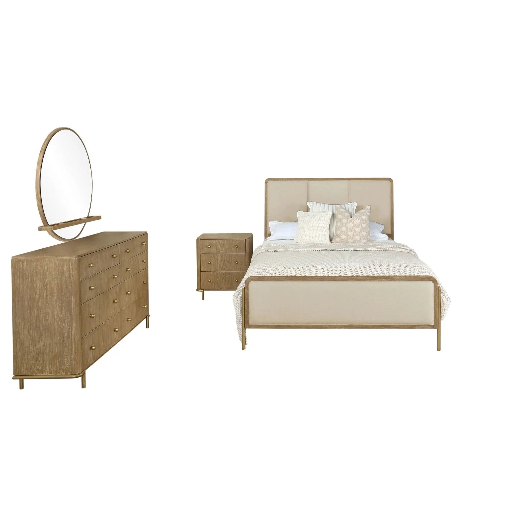 Arini 4-piece California King Bedroom Set Cream and Sand Wash by Unique Piece Furniture