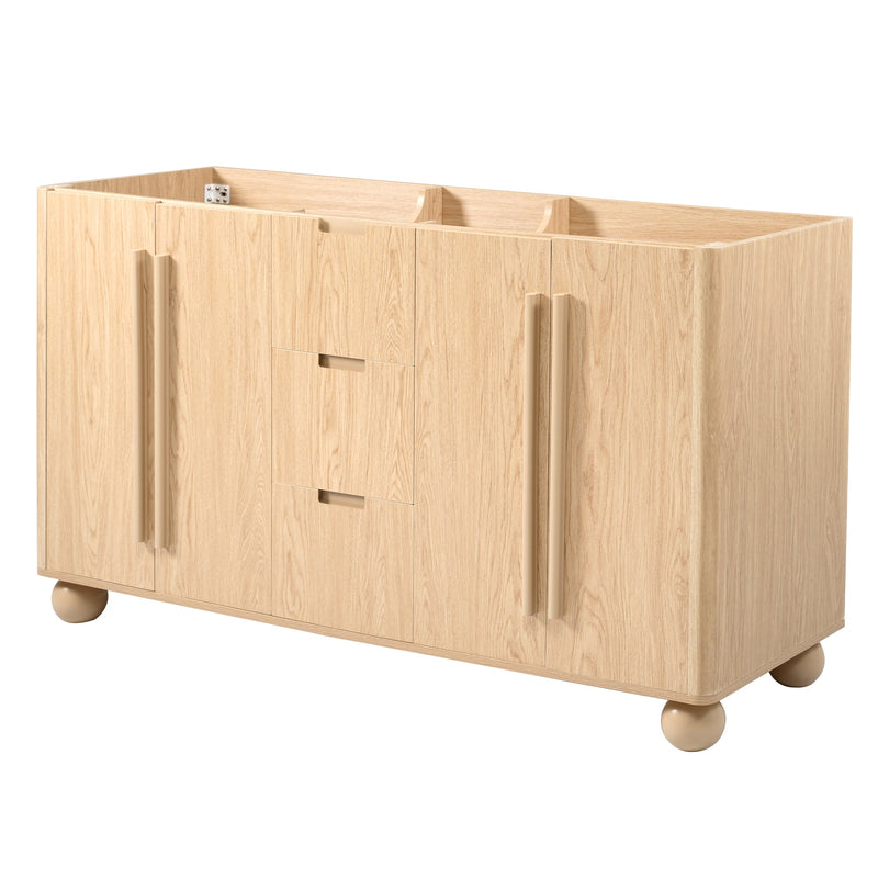 58.3" Bathroom Vanity Cabinet With 3 Drawers & 4 Doors by HouseOfZazla