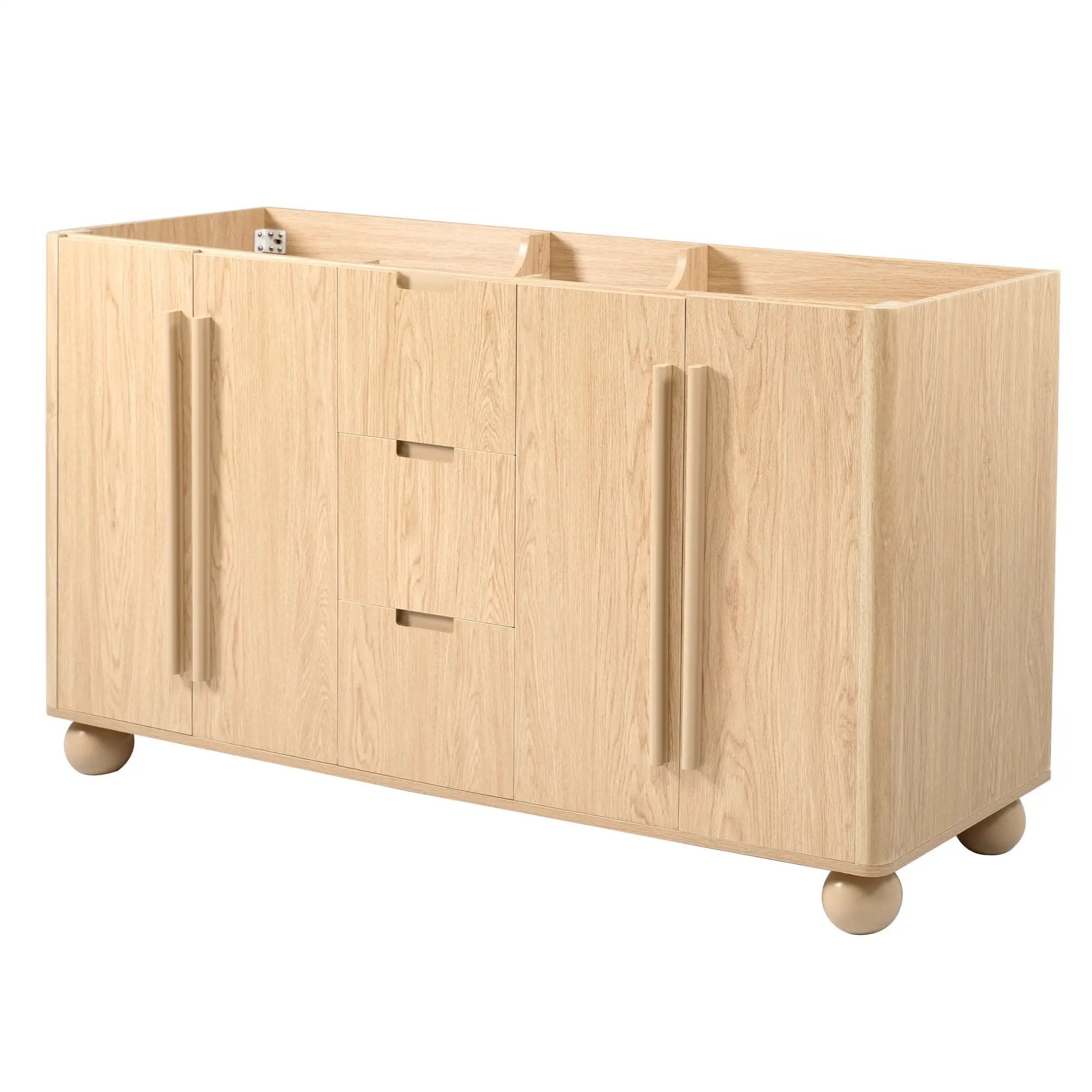 58.3" Bathroom Vanity Cabinet Only with Soft-Close Drawers by HouseOfZazla